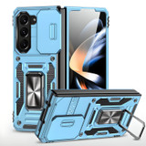 For Samsung Galaxy Z Fold6 5G Case - Sliding Camera Shield, Magnetic Holder, Protective Cover, Purple, Light Blue | iCoverLover.com.au