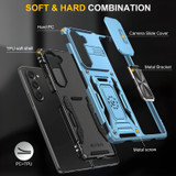 For Samsung Galaxy Z Fold6 5G Case - Sliding Camera Shield, Magnetic Holder, Protective Cover, Purple, Light Blue | iCoverLover.com.au