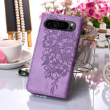 For Google Pixel 9 Pro 5G Case, Butterfly Emboss PU Leather Wallet Cover, Purple | iCoverLover.com.au