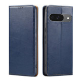 Google Pixel 9 Leather Flip Wallet Folio Case - Blue | Premium Protection & Style
