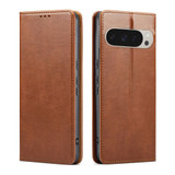 Google Pixel 9 Pro XL Leather Flip Wallet Folio Case - Brown | Premium Protection & Style