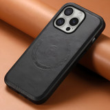 For iPhone 16 Pro Case, Smooth Textured PU Leather Compatible with MagSafe Cover, Black | iCoverLover.com.au