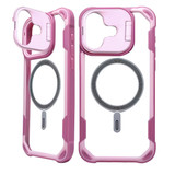 For iPhone 16 Plus Case, Clear Acrylic with Lens Holder, Compatible with MagSafe Cover, Pink | iCoverLover.com.au