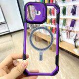 For iPhone 16 Plus Case, Clear Acrylic with Lens Holder, Compatible with MagSafe Cover, Purple | iCoverLover.com.au