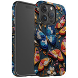 For iPhone 15 Pro Max Case Tough Protective Cover, Embroidered Butterflies | Protective Covers | iCoverLover Australia