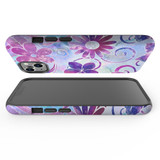 For iPhone 14 Pro Max, 14 Pro, 14 & Older Case, Protective Cover, Flower Swirls | Protective Cases | iCoverLover.com.au