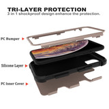 For iPhone 12 / 12 Pro Case Protective Armored 3-Layer Cover,Gold & Black | Protective iPhone Cases | icoverlover.com.au