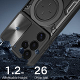 For Samsung Galaxy S24 FE 5G Case - Sliding Camshield, Magnetic Holder, Protective TPU + PC Cover, Black | iCoverLover.com.au