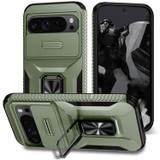 For Google Pixel 9 Pro XL Sliding Camshield Holder Phone Case, Alpine Green | iCoverLover.com.au