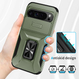 For Google Pixel 9 Pro XL Sliding Camshield Holder Phone Case, Alpine Green | iCoverLover.com.au