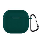 For AirPods 4 Silicone Earphone Protective Case with Hook, Dark Green | iCoverLover.com.au