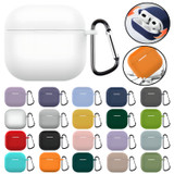 For AirPods 4 Silicone Earphone Protective Case with Hook, White | iCoverLover.com.au
