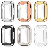 For Apple Watch Series 10, 46-mm Case, Electroplated Grippy Cover, Transparent | iCoverLover.com.au
