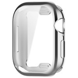 For Apple Watch Series 10, 46-mm Case, Electroplated Grippy Cover, Silver | iCoverLover.com.au