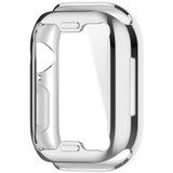 For Apple Watch Series 10, 46-mm Case, Electroplated Grippy Cover, Silver | iCoverLover.com.au