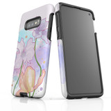For Samsung Galaxy S10e Case Tough Protective Cover Watercolor Floral