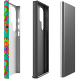 Retro Floral Design Tough Protective Cover for Galaxy S25 Ultra, S25+ Plus, S25 | Vintage Charm