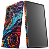 Swirling Paint Protective Case for Galaxy S25 Ultra, S25+ Plus, S25 | Artistic Defense