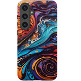 Swirling Paint Tough Protective Case for Galaxy S25 | Artistic Armor