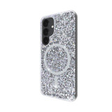 Samsung Galaxy S25+ Plus, S25 Case-Mate Twinkle Cover – MagSafe Compatible, Silver Clear | Sparkling Protection