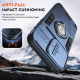 For Samsung Galaxy A56 5G Case - Camera Shield, Shock-Resistant PC + TPU Armor Cover with Rotating Ring Bracket, Royal Blue | iCoverLover.com.au