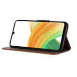 For Samsung Galaxy A36 5G Case - Embossed Butterflies, Folio Wallet PU Leather Cover, Stand, Brown | iCoverLover.com.au
