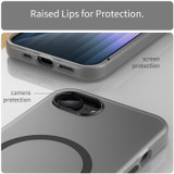 For iPhone 16e Compatible with MagSafe Case – Frosted Translucent, Full Coverage & Drop Protection, Black | iCoverLover.com.au