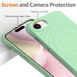 For iPhone 16e Compatible with MagSafe Case – Wave Texture, Soft Silicone Grip & Full Protection, Green | iCoverLover.com.au
