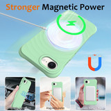 For iPhone 16e Compatible with MagSafe Case – Wave Texture, Soft Silicone Grip & Full Protection, Green | iCoverLover.com.au