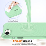 For iPhone 16e Compatible with MagSafe Case – Wave Texture, Soft Silicone Grip & Full Protection, Green | iCoverLover.com.au