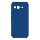 For Google Pixel 9a Case, Liquid Silicone Flannel Lined Back Cover, Blue | iCoverLover.com.au