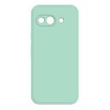 For Google Pixel 9a Case, Liquid Silicone Flannel Lined Back Cover, Light Cyan | iCoverLover.com.au