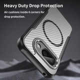 For Google Pixel 9a Case, Carbon Textured MagSafe Compatible Cover, Black | iCoverLover.com.au