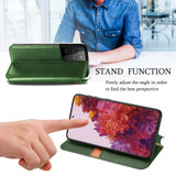 For Samsung Galaxy S21 Ultra Case, Cubic Grid Folio Magnetic PU Leather Cover Wallet, Kickstand, Green | iCoverLover.com.au | Phone Cases