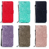 For iPhone 12 Pro Max Lace Flower Folio PU Leather Case,Holder, Card Slots, Wallet, Photo Frame, Grey | iCoverLover Australia