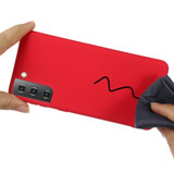 For Samsung Galaxy S21+ Plus Case, Solid Color Liquid Silicone Shockproof Full Coverage Cover, Red | iCoverLover.com.au | Phone Cases