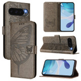For Google Pixel 10 Pro Butterfly Wallet Case, PU Leather with Card Holder & Stand, Grey | iCoverLover.com.au