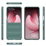 For Samsung Galaxy Z Flip7 Slim Wavy Shield Case, Full Hinge & Drop Protection, Dark Green | iCoverLover Australia