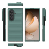 For Samsung Galaxy Z Fold7 Slim Wavy Shield Case, Full Hinge & Drop Protection, Dark Green | iCoverLover Australia