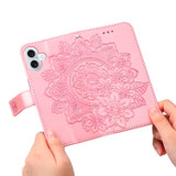 For iPhone 17 Wallet Case - Protective Embossed Floral PU Leather Cover, Rose Gold | iCoverLover.com.au