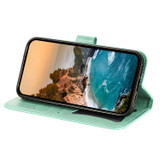 For iPhone 17 Wallet Case - Protective Embossed Floral PU Leather Cover, Green | iCoverLover.com.au