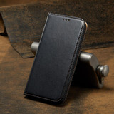 iPhone 17 Pro Max, 17 Pro, 17, 17 Air Black Leather Wallet Case with Stand