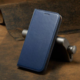 iPhone 17 Pro Max, 17 Pro, 17, 17 Air Blue Leather Wallet Case with Stand