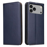 iPhone 17 Pro Blue Leather Wallet Case with Stand