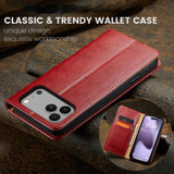 iPhone 17 Pro Max, 17 Pro, 17, 17 Air Red Leather Wallet Case with Stand