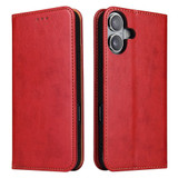 iPhone 17 Red Leather Wallet Folio Case with Stand