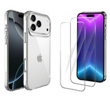iPhone 17 Pro Case + 2X Glass Screen Protectors Clear