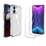 iPhone 17 Case + 2X Glass Screen Protectors Clear