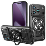 For iPhone 17 Pro Max, 17 Pro, Air or 17 MagSafe Compatible Case - Rotating Kickstand Protective Cover, Black