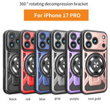 For iPhone 17 Pro Max, 17 Pro, Air or 17 MagSafe Compatible Case - Rotating Kickstand Protective Cover, Rose Gold